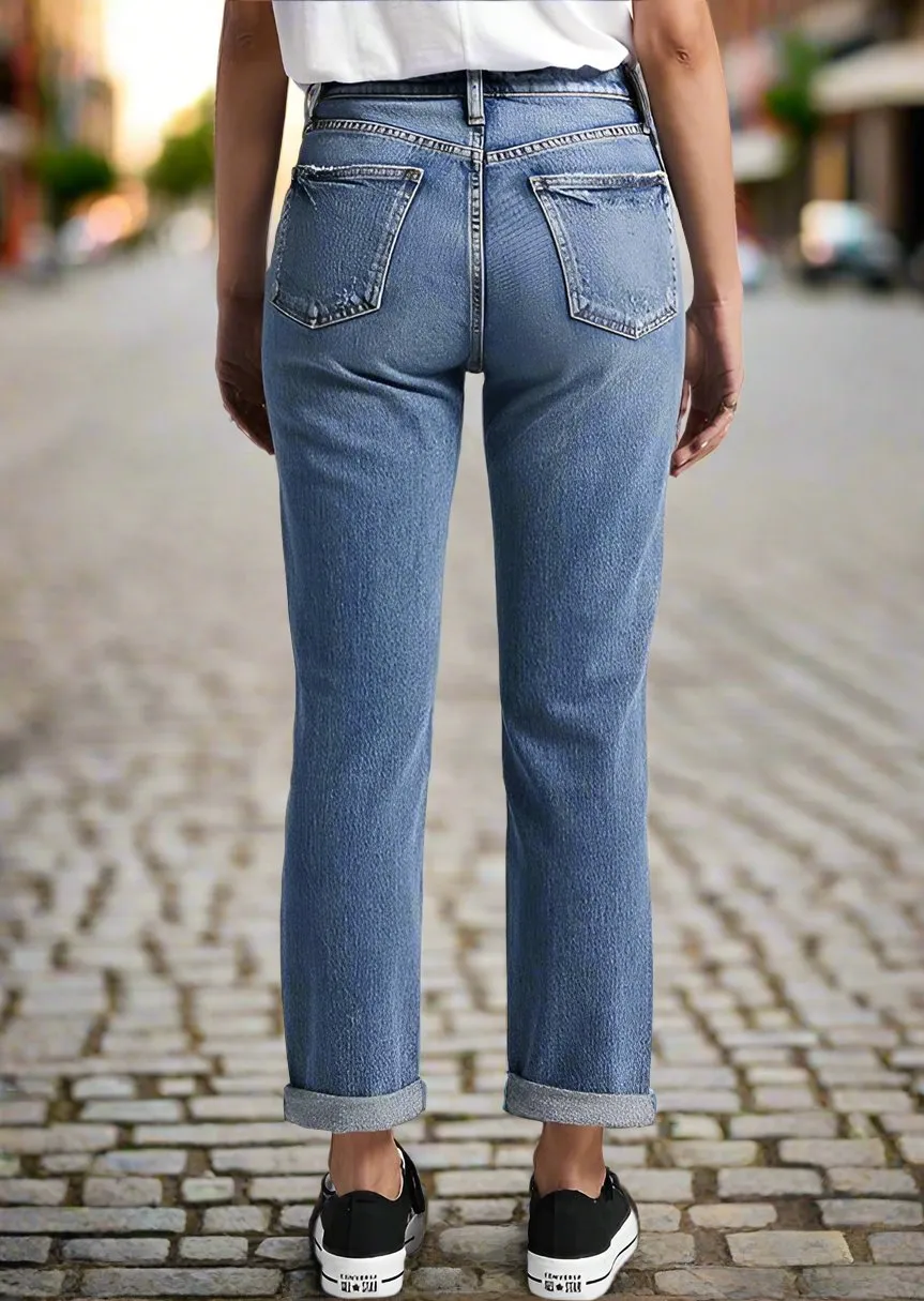 90'S BOYFRIEND INDIGO STRAIGHT JEANS