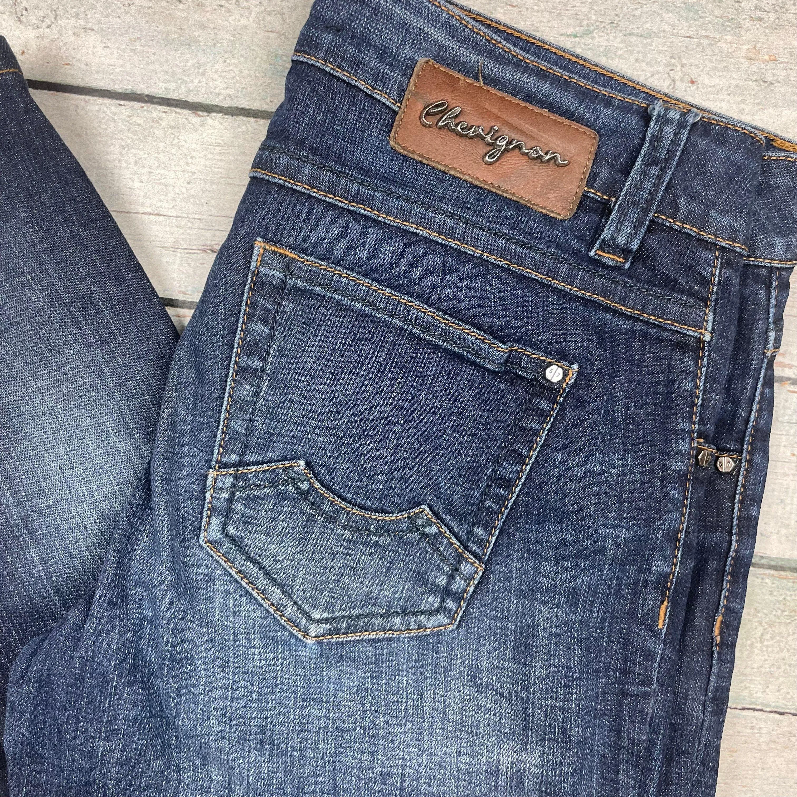 Chevignon Denim Goods 'Crystal' Mid Rise Skinny Jeans- Size USA 8- Suit 10 AU