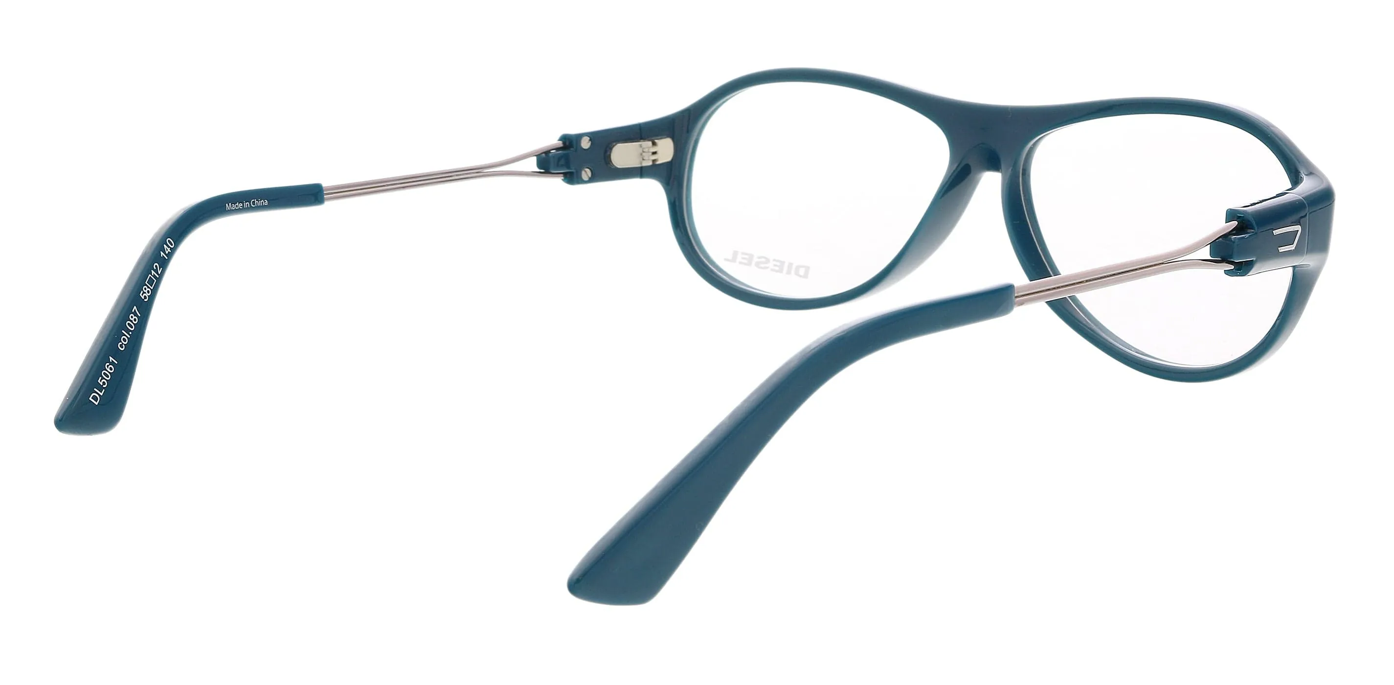 Diesel DL5061 Shiny Turquoise Classic Pilot Eyeglasses