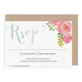 Floral RSVP Card