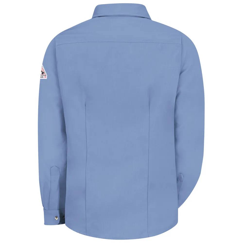 FR MIDWEIGHT UNIFORM DRESS SHIRT - LB-Light Blue | Bulwark SMU3