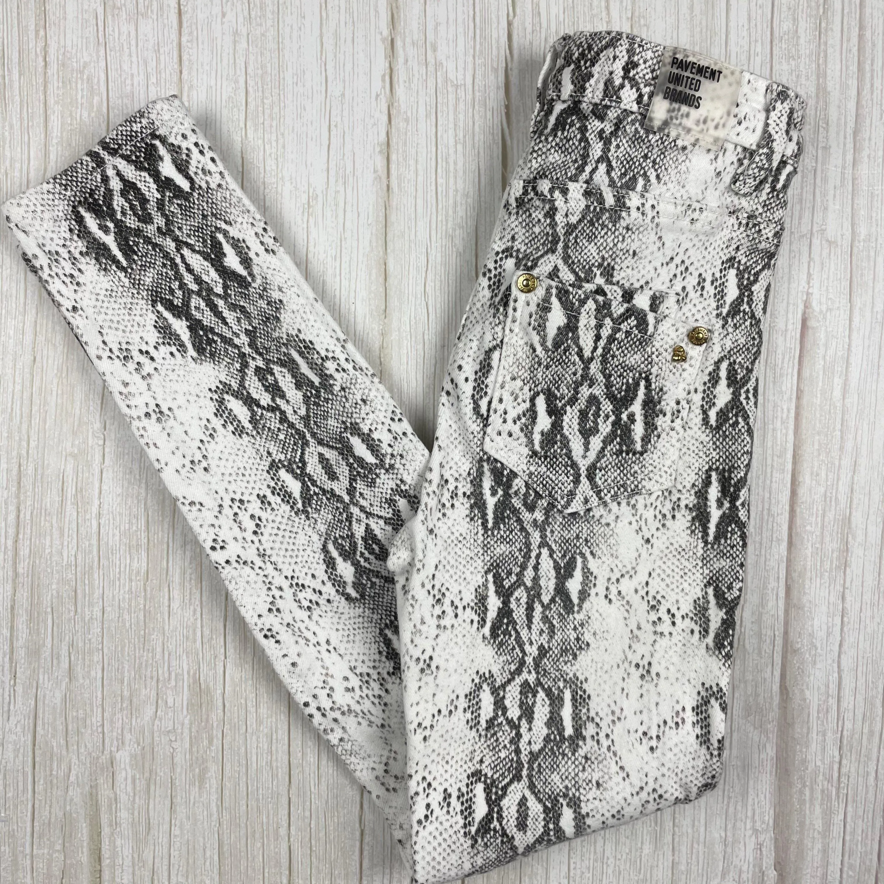Girls Snakeskin print Jeans by Pavement Denim - Size 10 Years