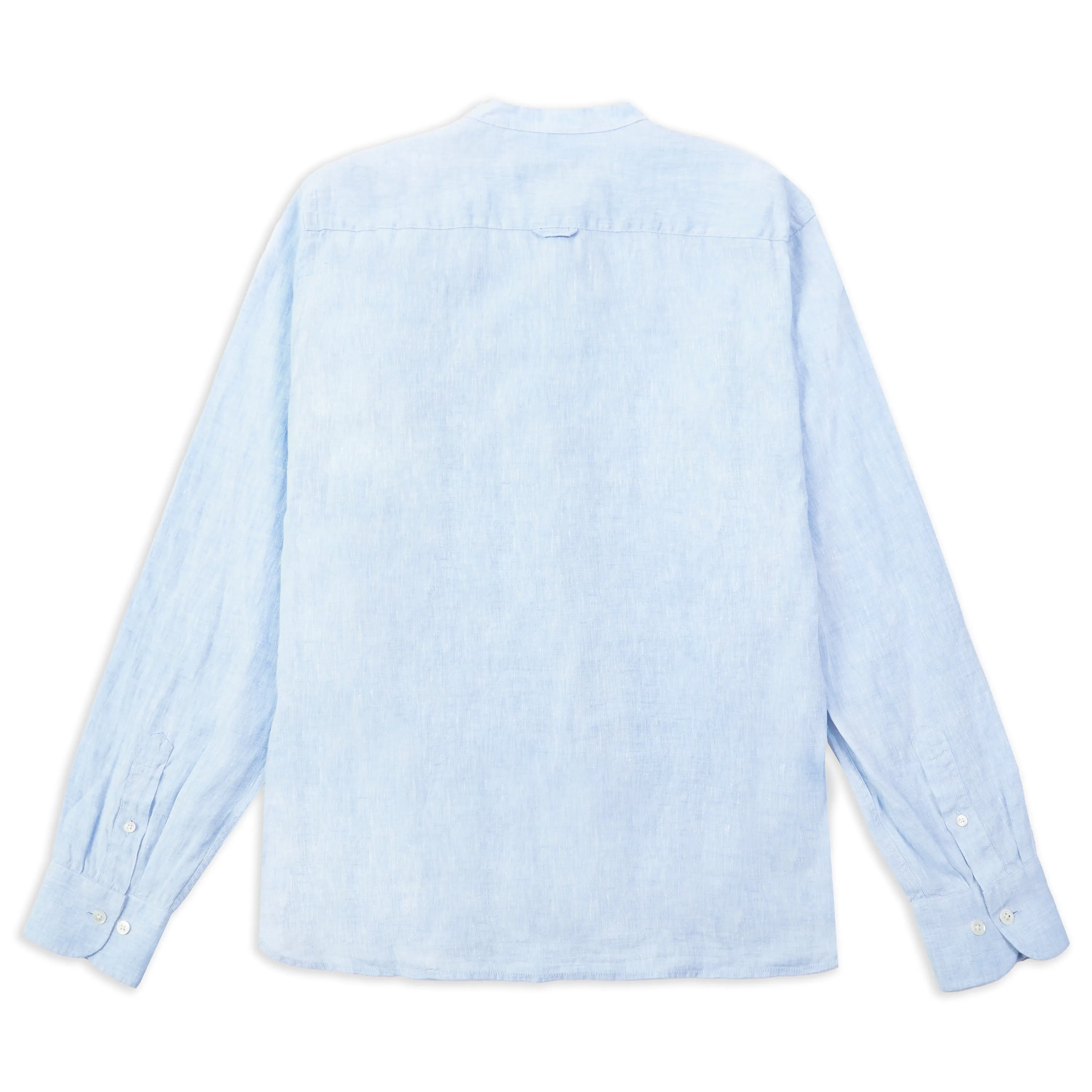 Grandad Collar Brooks Shirt - Sky