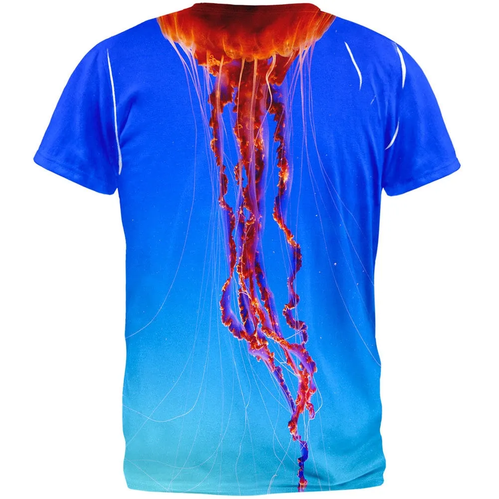 Halloween Orange Nettle Jellyfish Costume All Over Adult T-Shirt