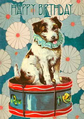 Happy birthday dog card