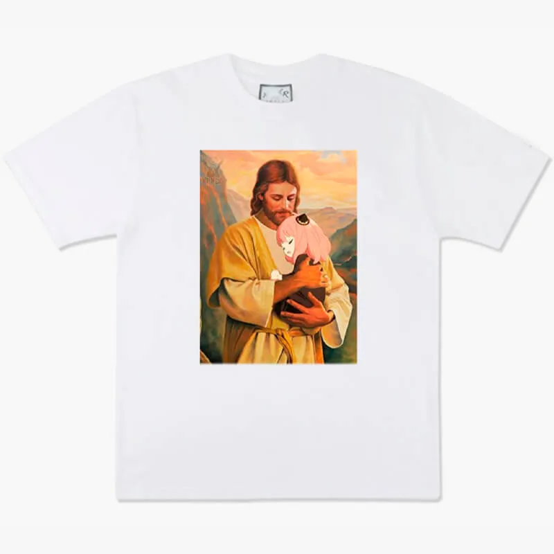 Jesus Hugs Ania Forger Anime Aesthetic T-Shirt