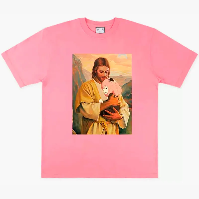 Jesus Hugs Ania Forger Anime Aesthetic T-Shirt