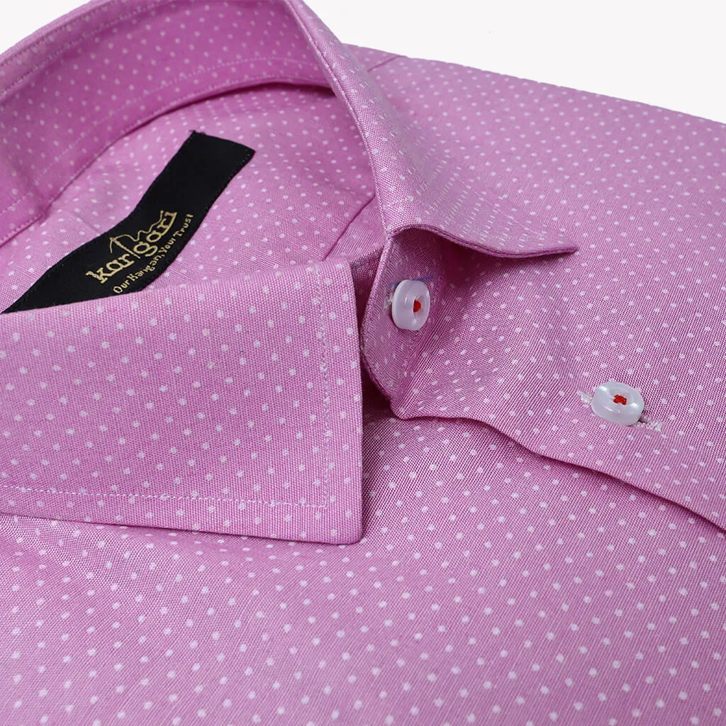 Light Purple Jacquard Casual Shirts