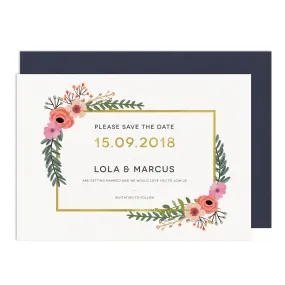 Modern Botanical Save The Date