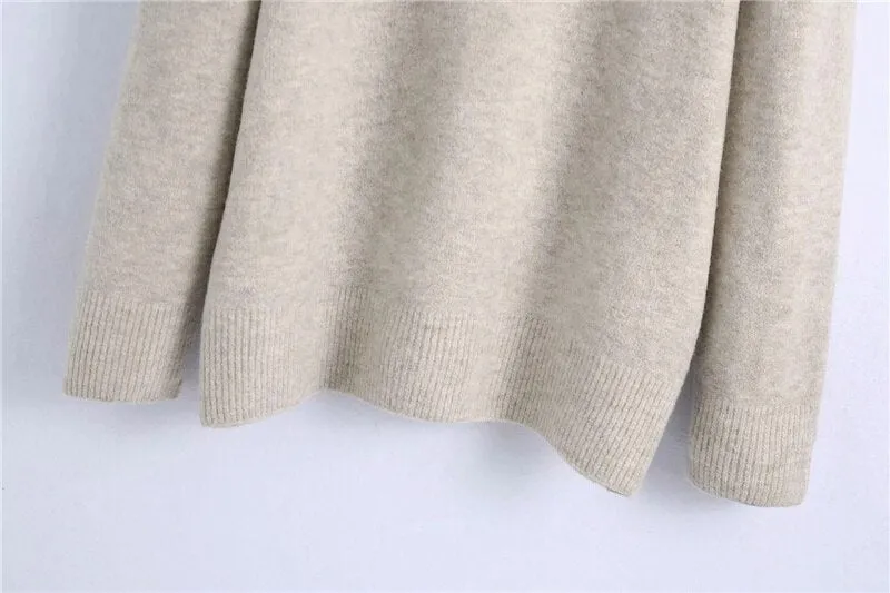 ORGANZA RUFFLED KNITTED SWEATER