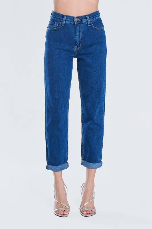 Pre-Order Dark Blue Classic Mom Jeans