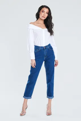 Pre-Order Dark Blue Classic Mom Jeans