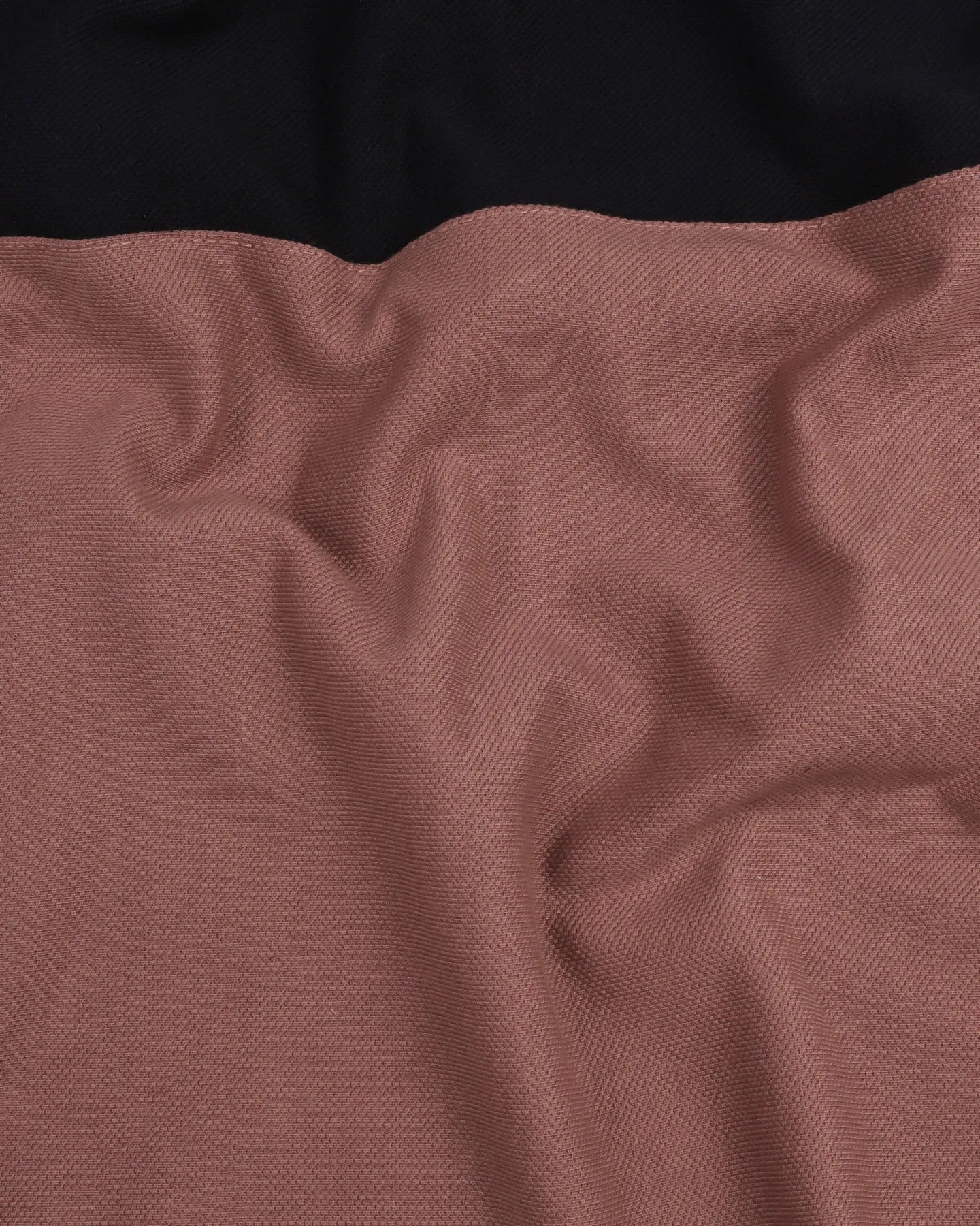 Rust Orange With Black Pique Pima Designer T-Shirt