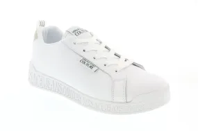 Versace Jeans Couture White Lace Up Classic Sneakers-