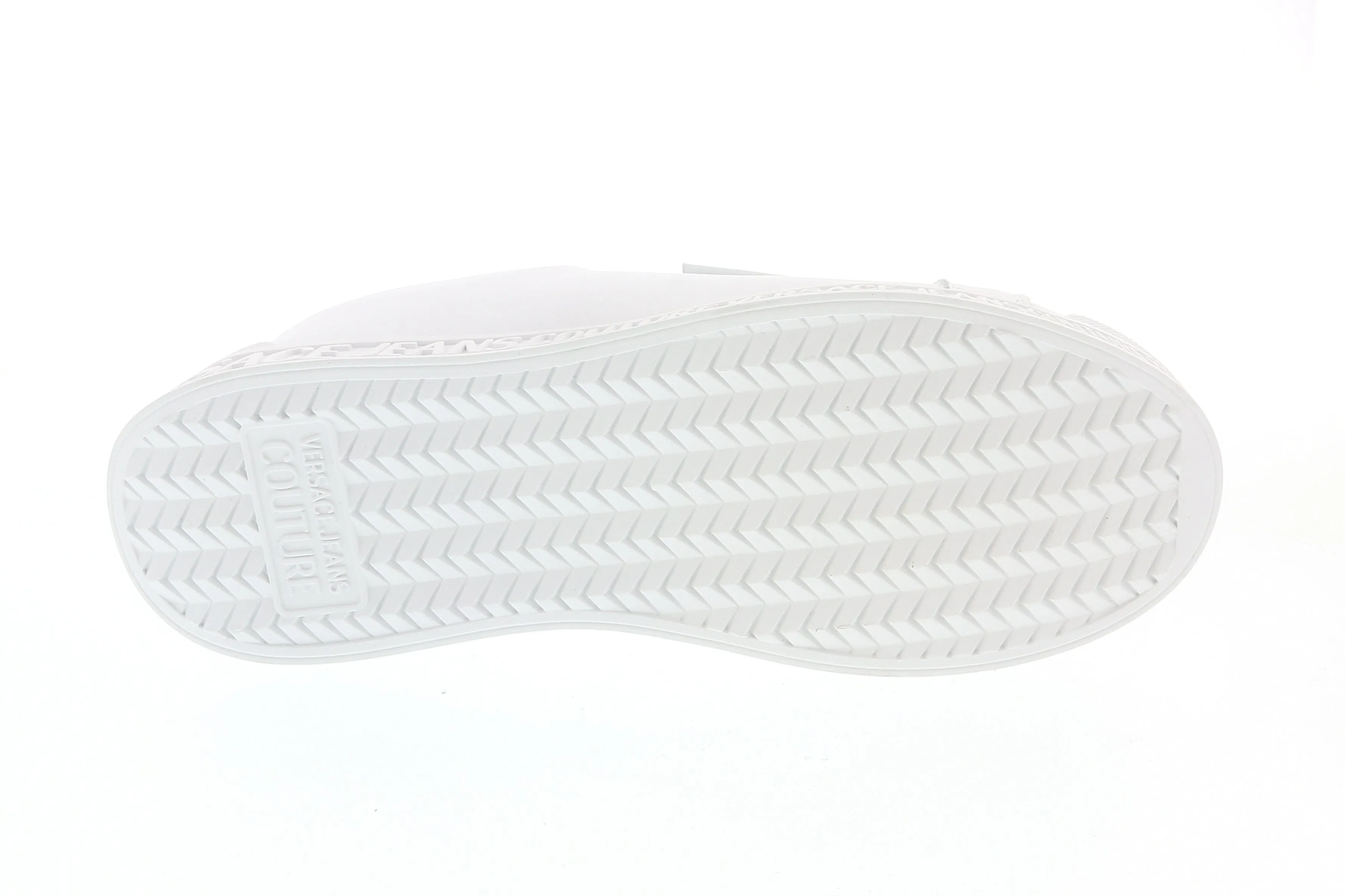 Versace Jeans Couture White Lace Up Classic Sneakers-