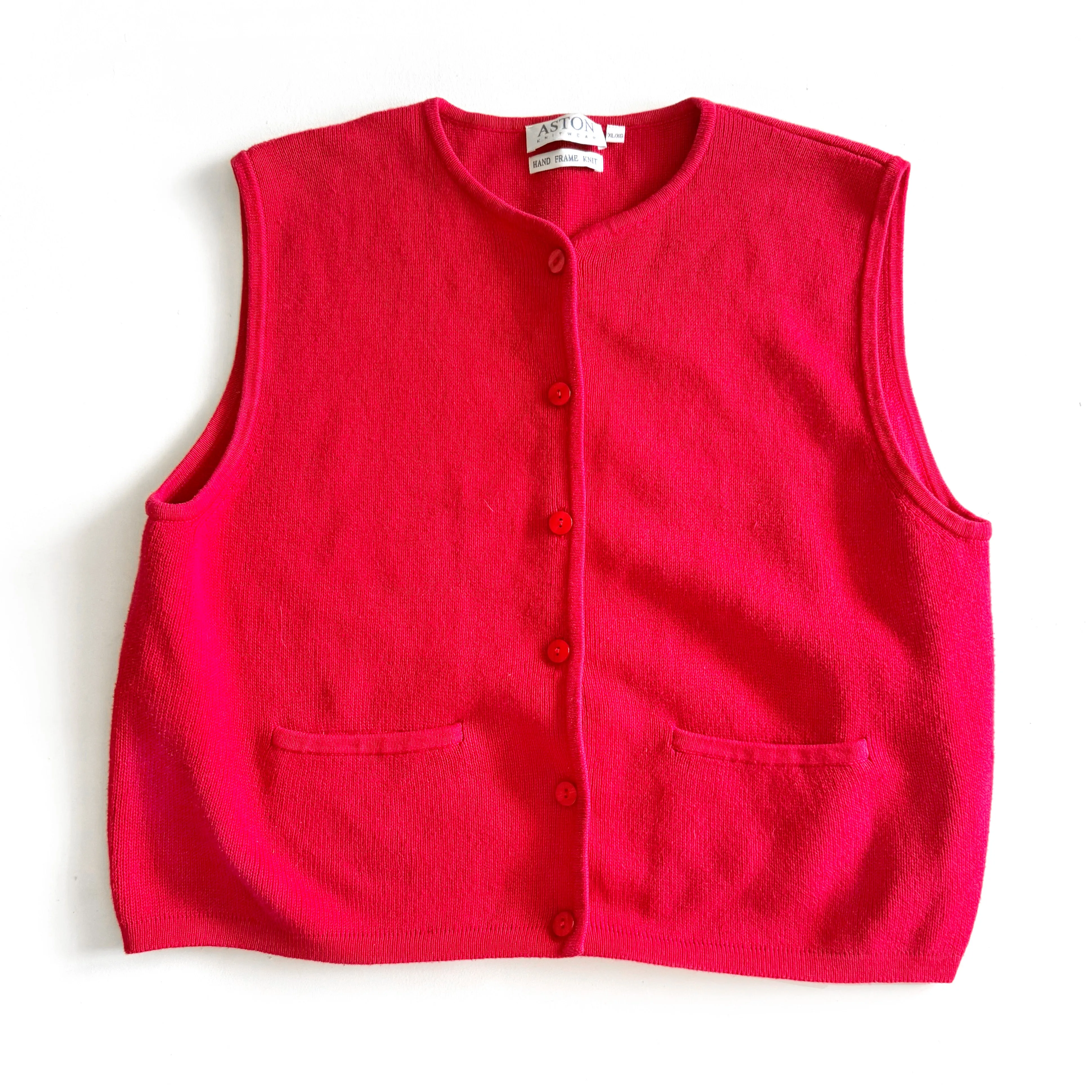 Vintage Aston Knitwear, Red Vest