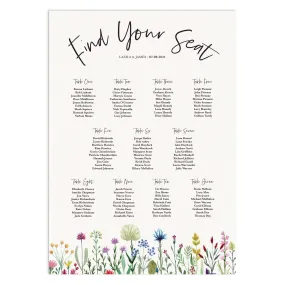 Wildflowers Table Plan